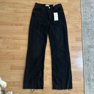 Zara high rise full length black jean size 6